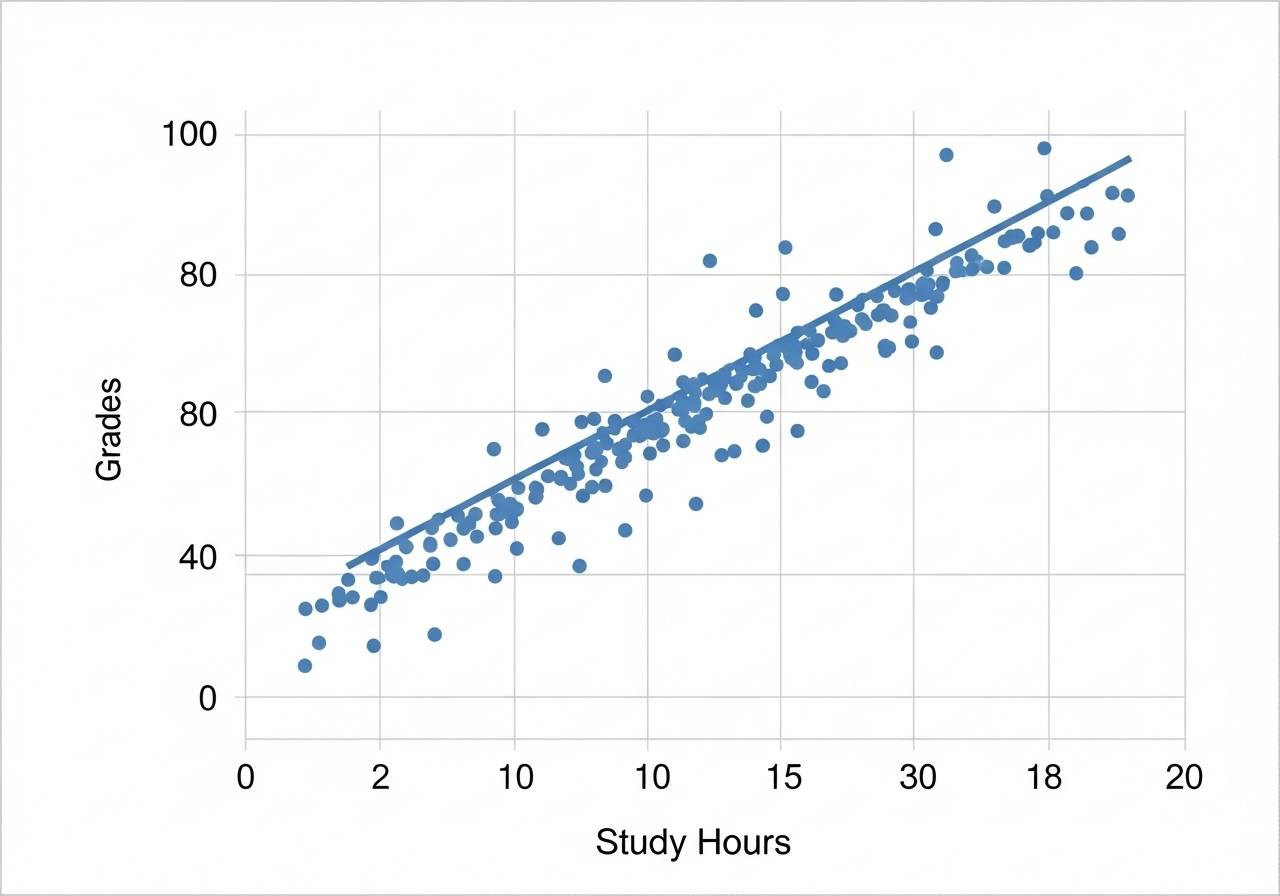 Gráfico de Dispersão: Horas de Estudo vs. Notas em analise de dados com pyhton